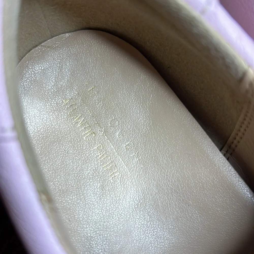 HALOGEN x ATLANTIC PACIFIC Pink Leather Espadrille Pointy Sneakers 8.5